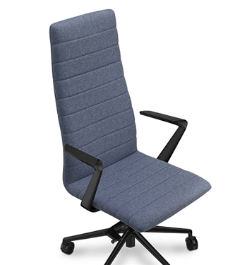Design executive chair with metal armrest